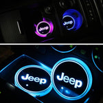 Unique Jeep Logo Cup Holder LEDs