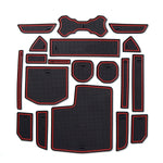 Red Trim Non-Slip Interior Mat Kit