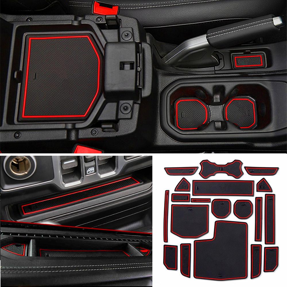 Red Trim Non-Slip Interior Mat Kit
